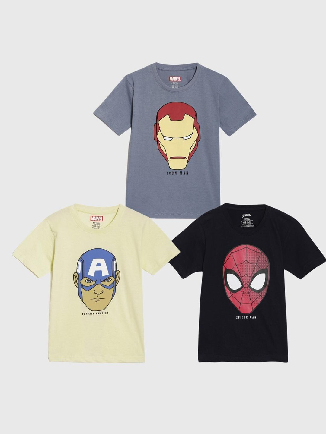 Nap Chief Kids Multicoloured 3 Avengers Printed Pure Cotton Slim Fit T-shirt, Multi
Nap Chief Kids Multicoloured 3 Avengers Printed Pure Cotton Slim Fit T-shirt, Multi