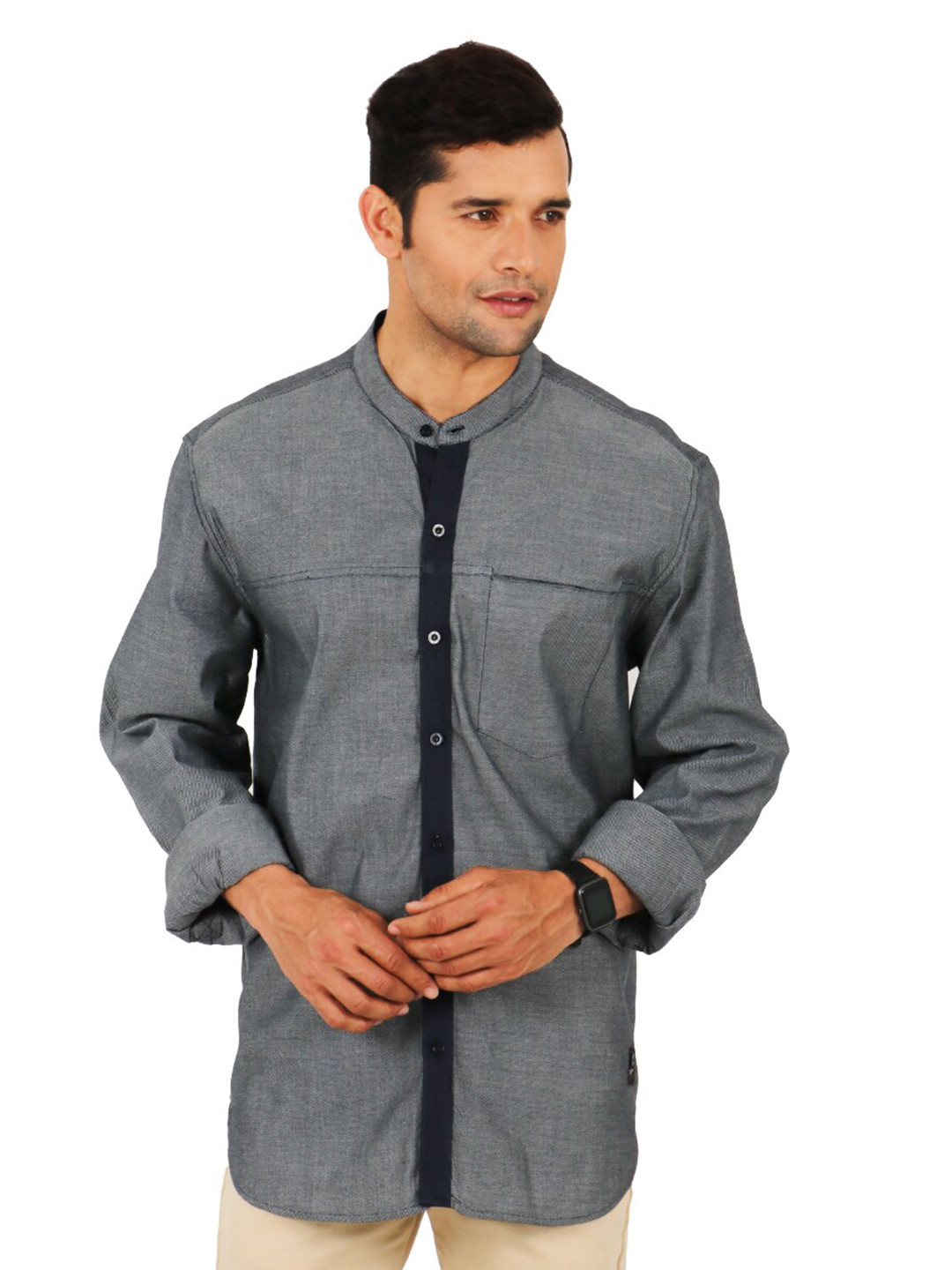 SHIRT THEORY Men Grey Casual Shirt 
SHIRT THEORY Men Grey Casual Shirt