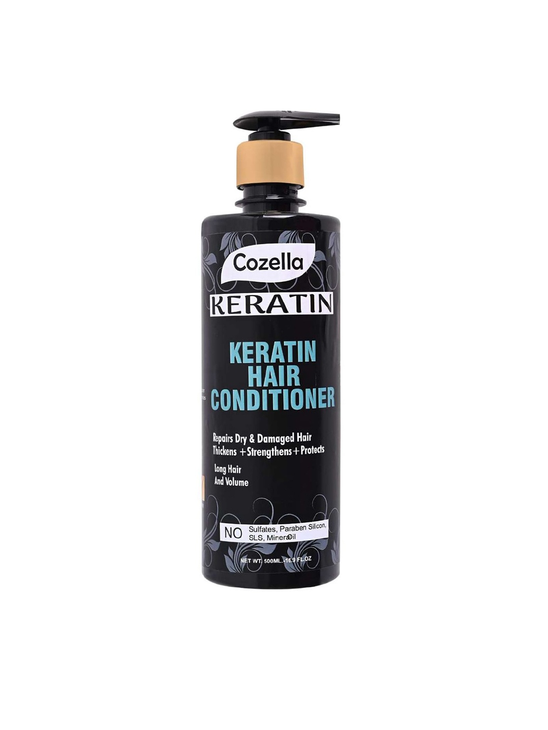 COZELLA Paraben Free Keratin Hair Conditioner To Repair Dry & Damaged Hair - 500 ml, Black
COZELLA Paraben Free Keratin Hair Conditioner To Repair Dry & Damaged Hair - 500 ml, Black