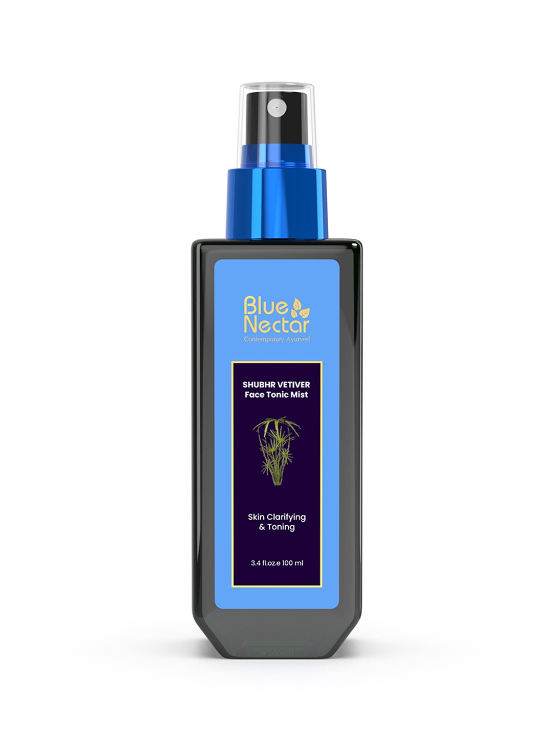 Blue Nectar Shubhr Steam Distilled Vetiver Toner & Cooling Calming Face Tonic Mist - 100ml, Yellow
Blue Nectar Shubhr Steam Distilled Vetiver Toner & Cooling Calming Face Tonic Mist - 100ml, Yellow