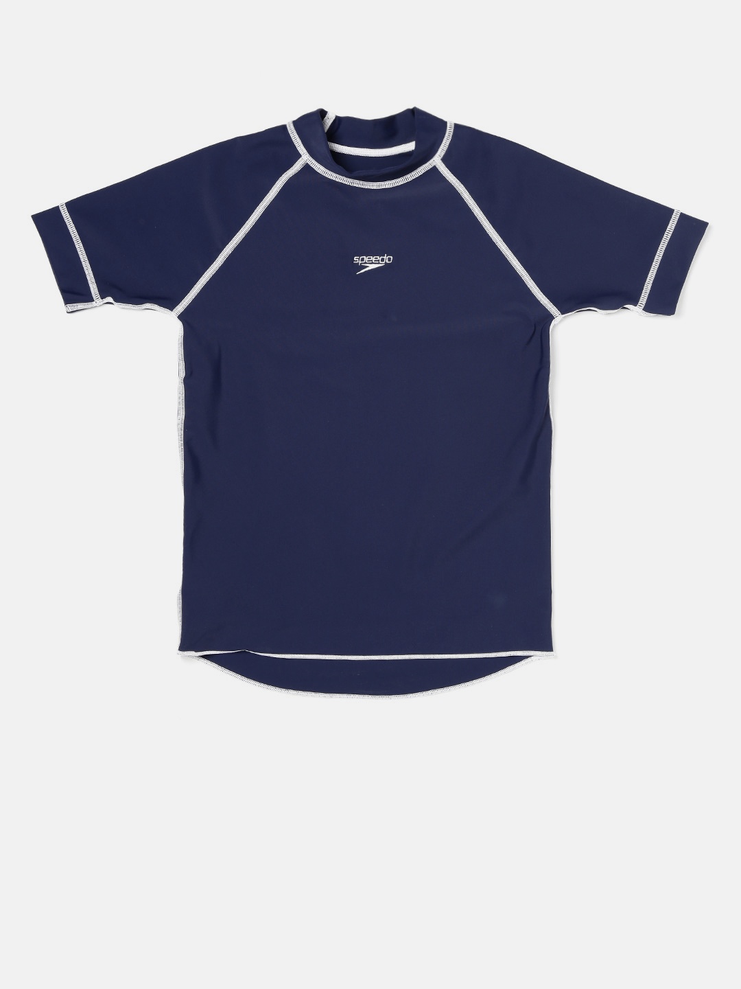 Speedo Boys Navy Swimwear Short Sleeve Suntop 8PSB01S011, Navy blue