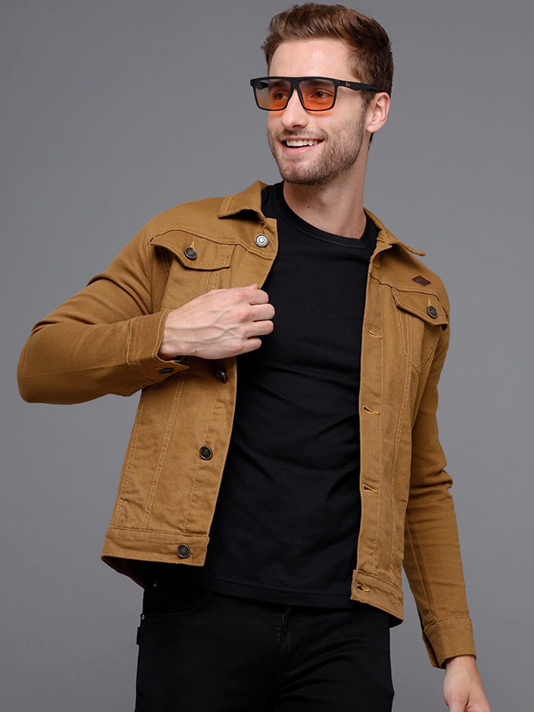 YOVISH Men Khaki Tailored Jacket