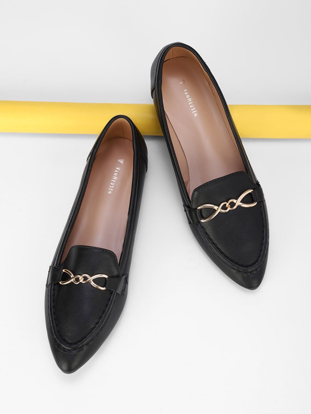 Van Heusen Woman Women Black Flats