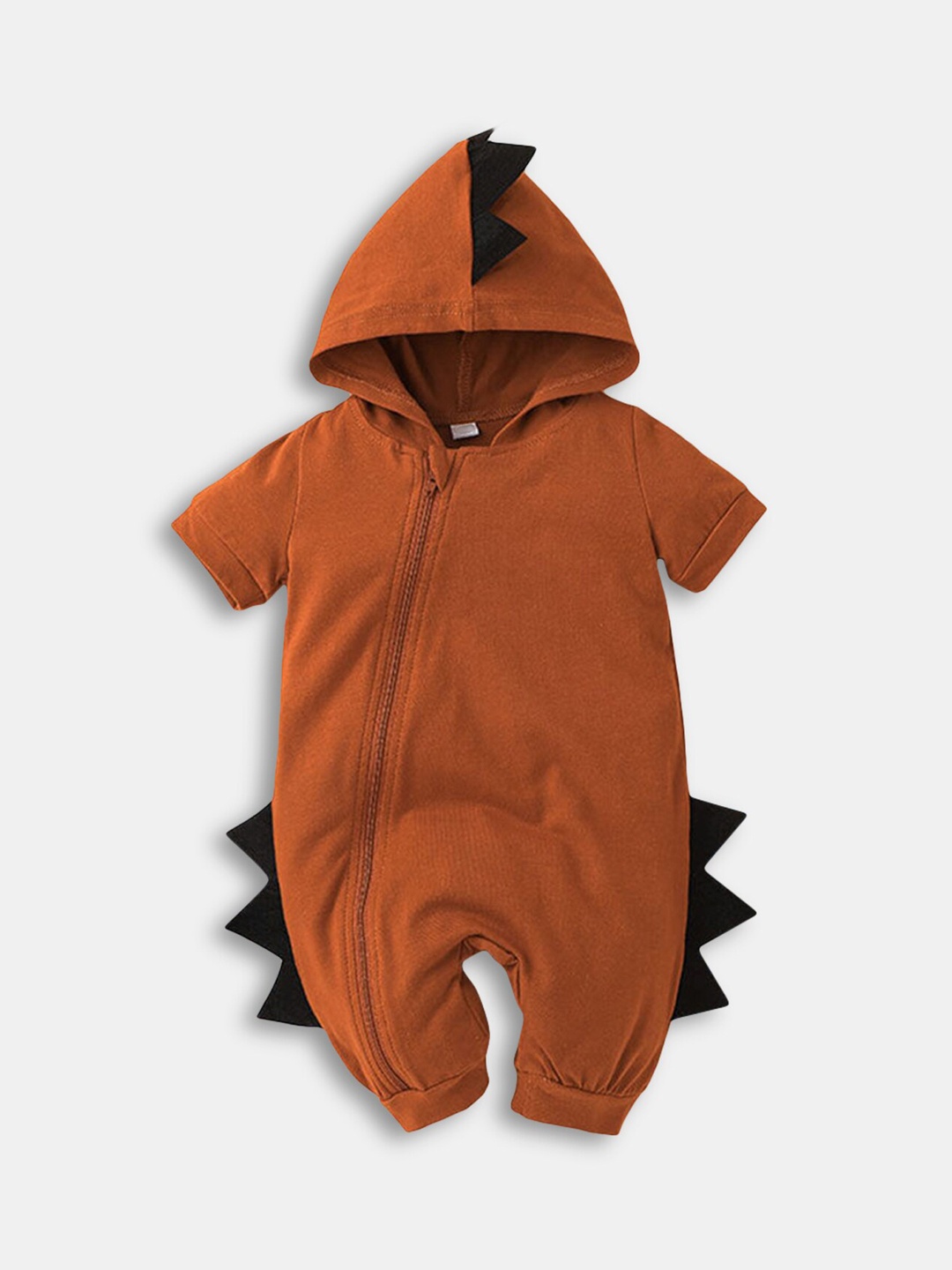 Hopscotch Infant Boys Brown Embellished Rompers