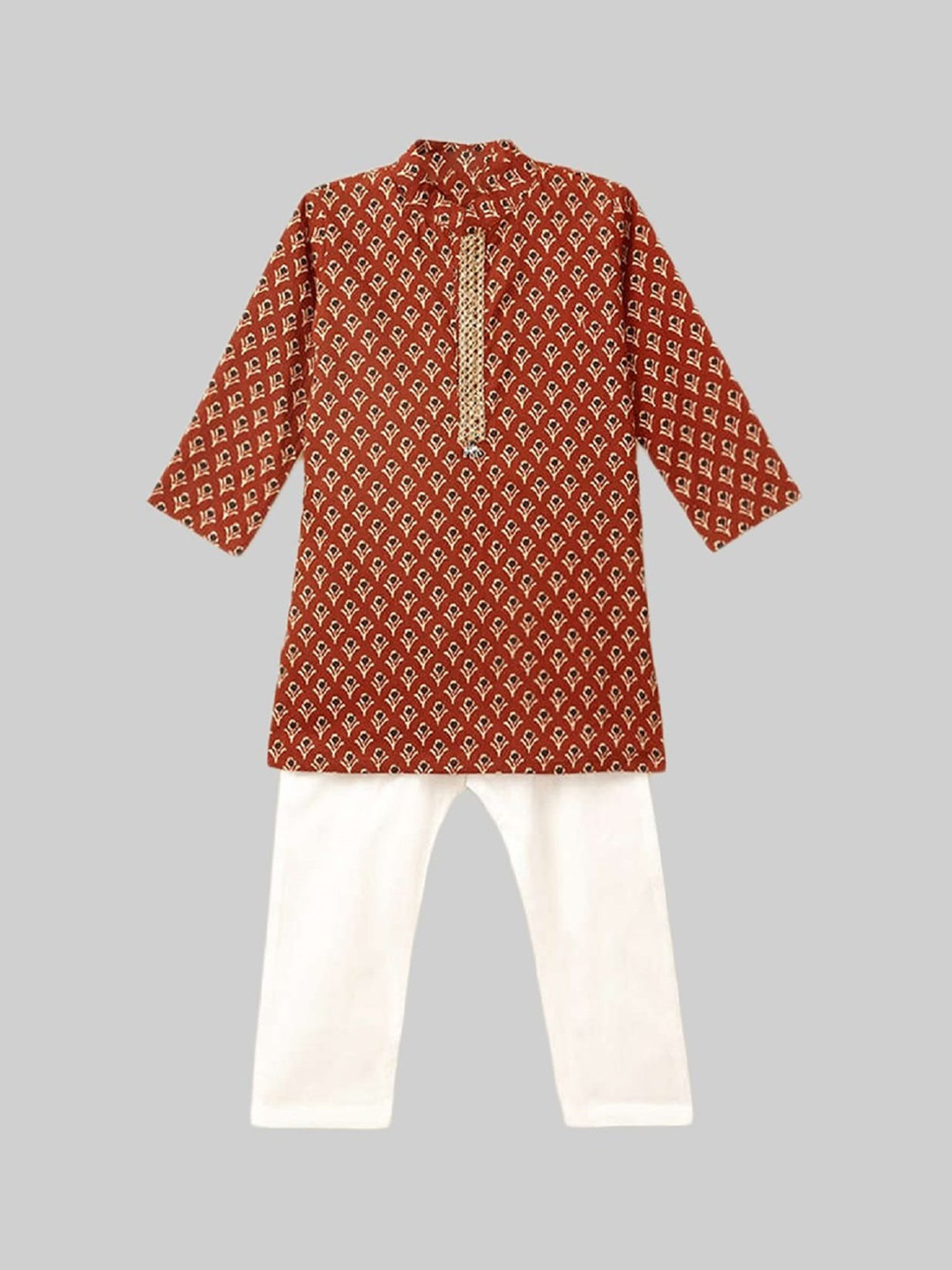 The Magic Wand Boys Maroon Ethnic Motifs Empire Gotta Patti Pure Cotton Kurti with Pyjamas
The Magic Wand Boys Maroon Ethnic Motifs Empire Gotta Patti Pure Cotton Kurti with Pyjamas