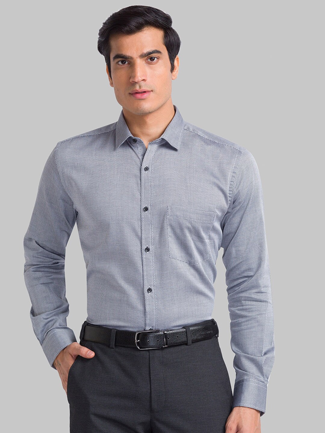 Park Avenue Men Grey Slim Fit Formal Shirt