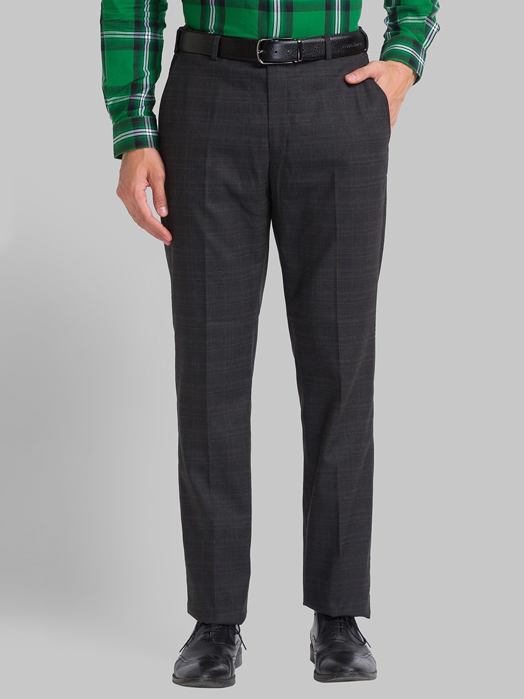 Park Avenue Men Grey Trousers
