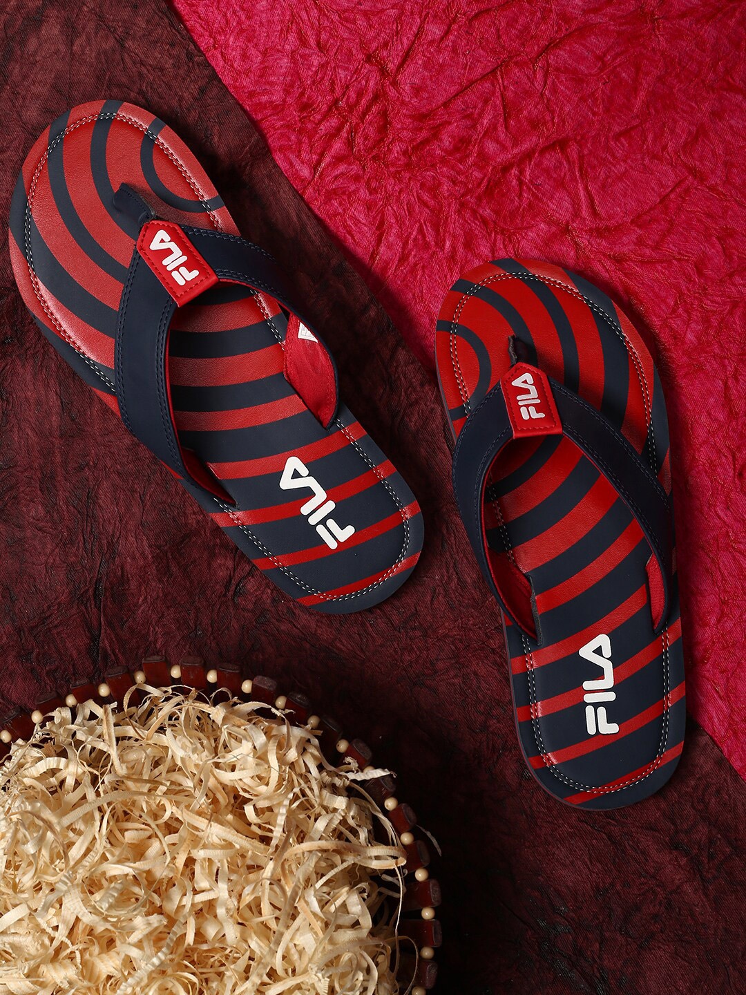 FILA Men Blue & Red Printed NETTI 2 Flip Flops