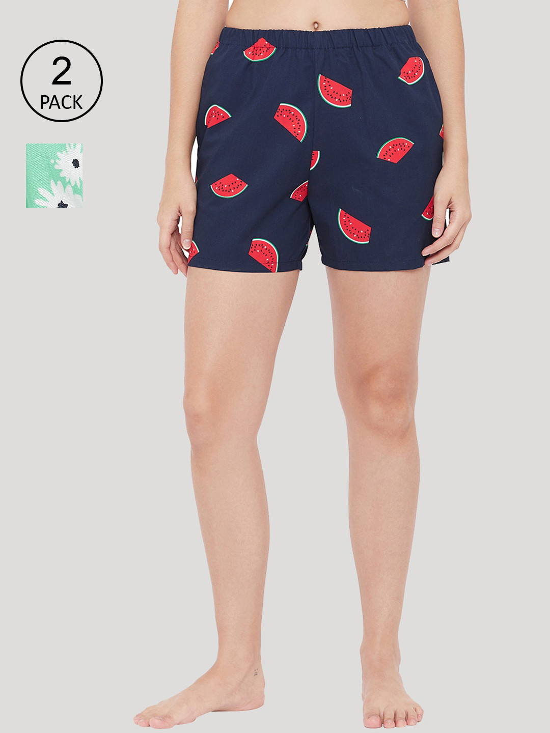 Style Shoes Women Pack Of 2 Blue & Green Floral Printed Mid Rise Shorts
Style Shoes Women Pack Of 2 Blue & Green Floral Printed Mid Rise Shorts