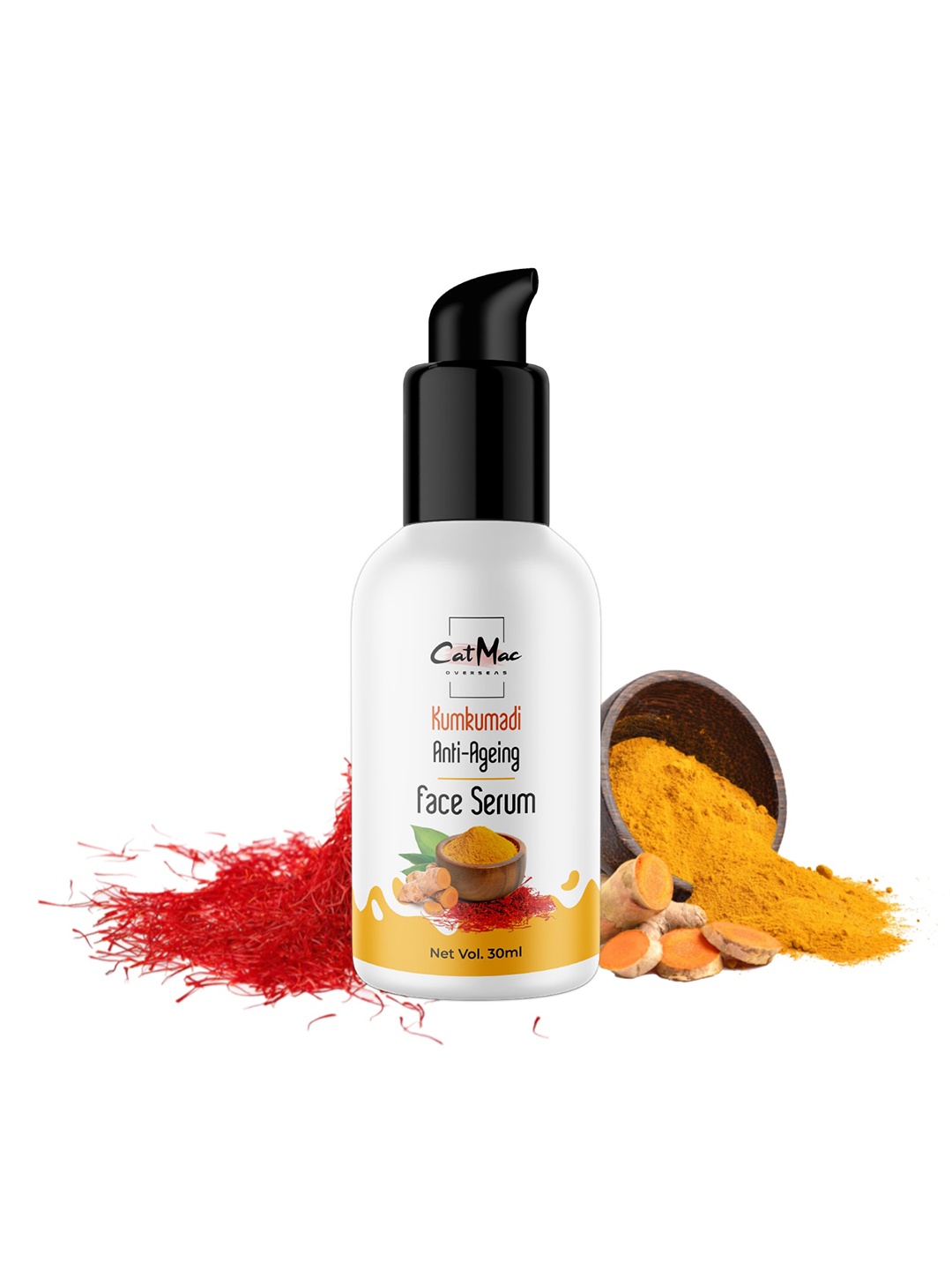 CatMac Paraben Free Kumkumadi Anti Ageing Face Serum with Saffron & Sandalwood - 30 ml, Orange
CatMac Paraben Free Kumkumadi Anti Ageing Face Serum with Saffron & Sandalwood - 30 ml, Orange