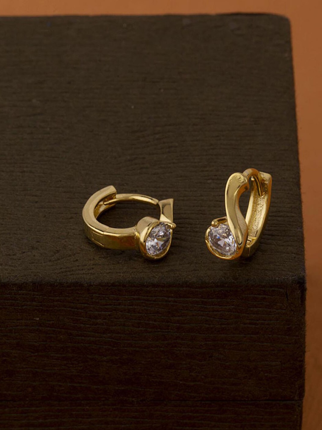 Voylla Gold-Toned Contemporary Hoop Earrings