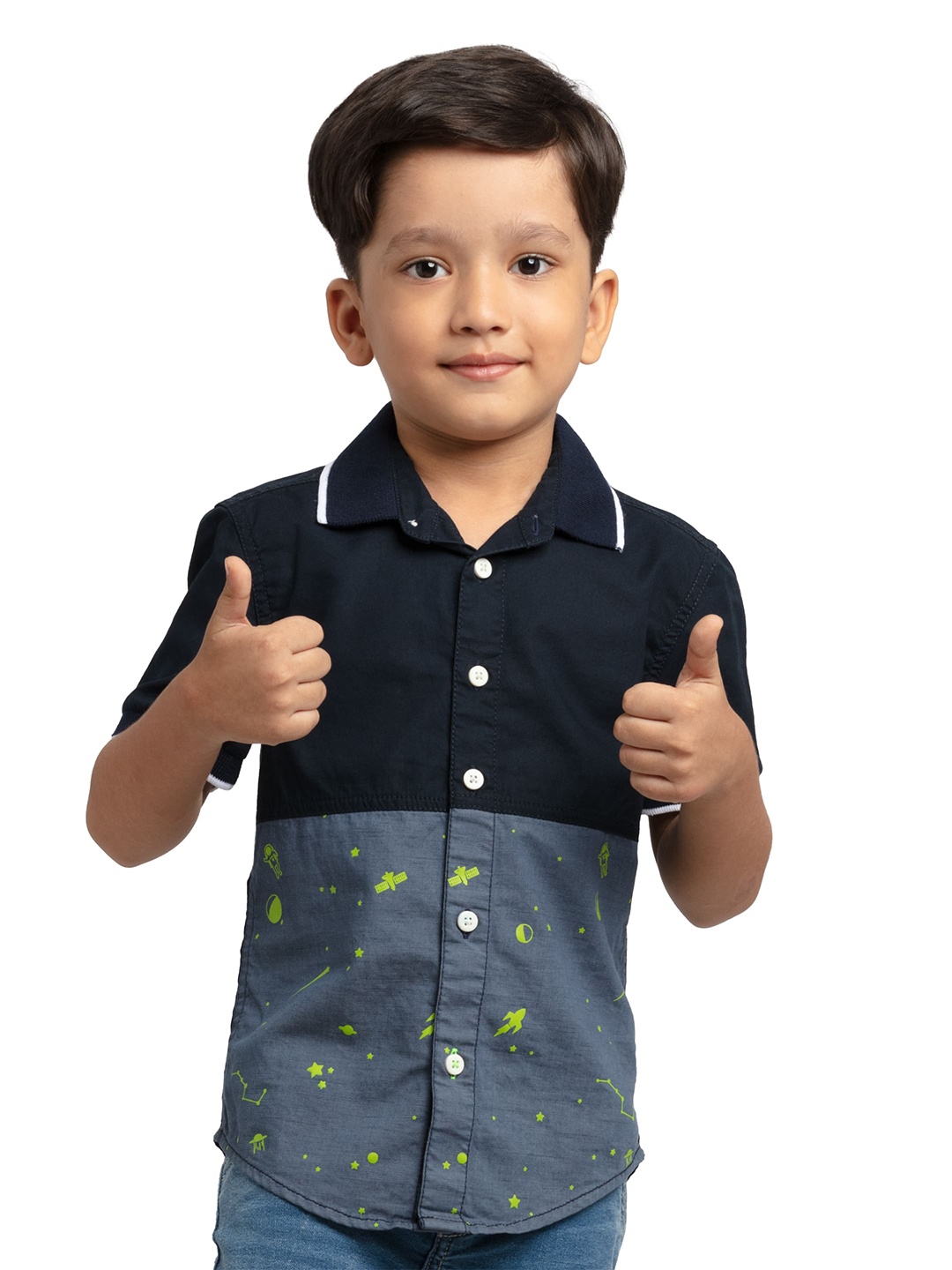 UNDER FOURTEEN ONLY Boys Blue Casual Shirt