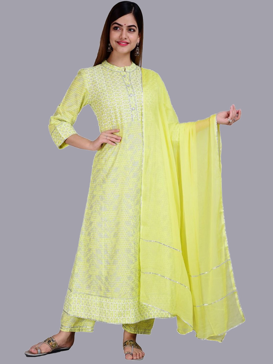 FABISTA Women Green Ethnic Motifs Printed Kurta with Trousers & With Dupatta, Lime green
FABISTA Women Green Ethnic Motifs Printed Kurta with Trousers & With Dupatta, Lime green
