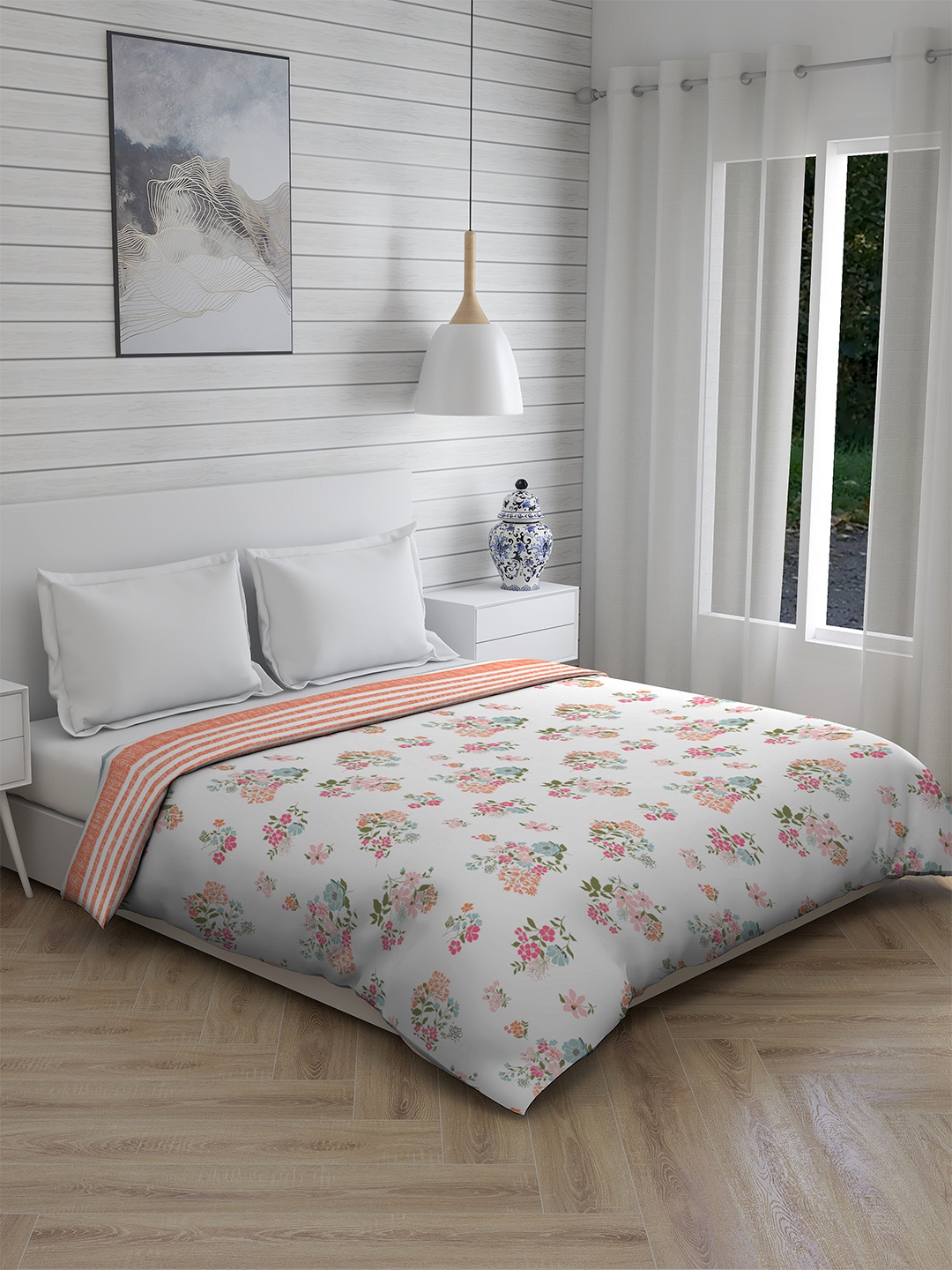 Boutique Living India Floral Printed Pure cotton Mild Winter 120 GSM Double Bed Comforter, White
Boutique Living India Floral Printed Pure cotton Mild Winter 120 GSM Double Bed Comforter, White
