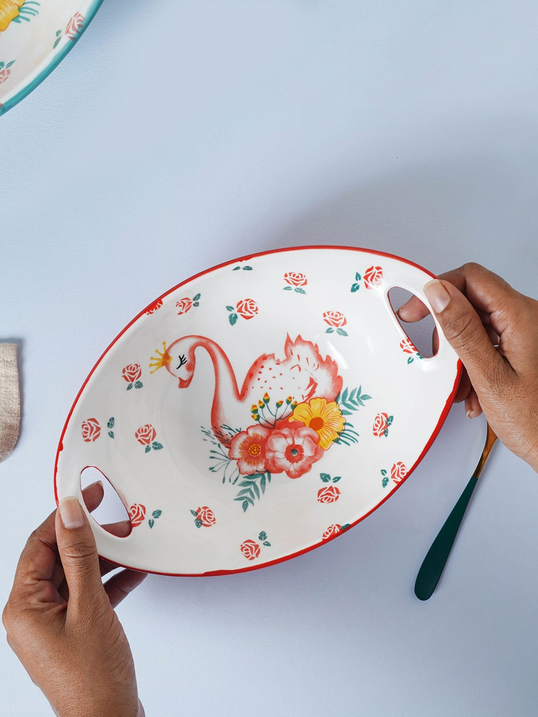 Nestasia White and Red Dishwasher And Microwave Safe Swan Printed Ceramic Pasta Bowl
Nestasia White and Red Dishwasher And Microwave Safe Swan Printed Ceramic Pasta Bowl