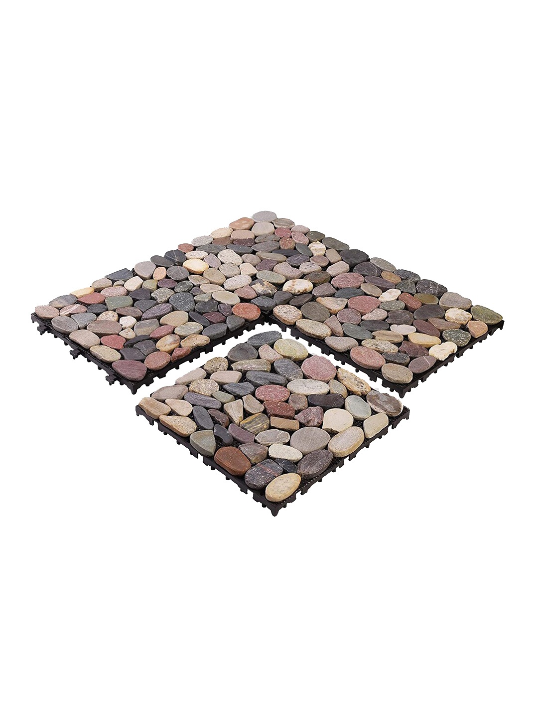Sharpex Unisex Multi Solid Teak Wood Tiles Garden Accessories