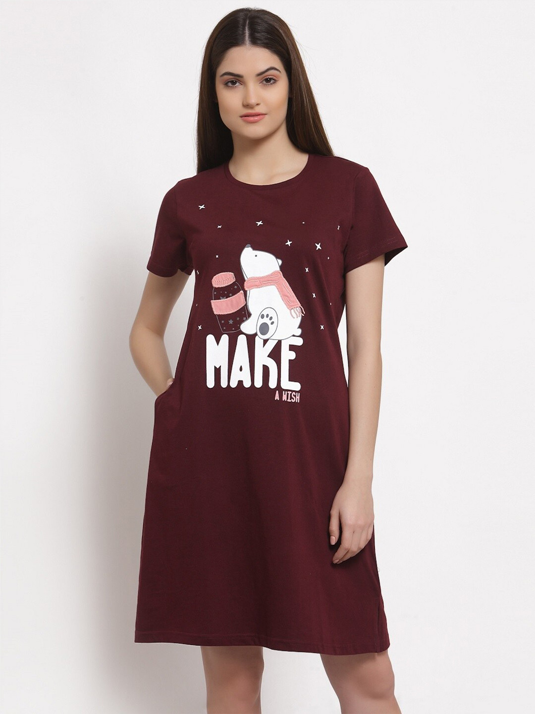 Sweet Dreams Brown Printed Pure Cotton Nightdress
Sweet Dreams Brown Printed Pure Cotton Nightdress