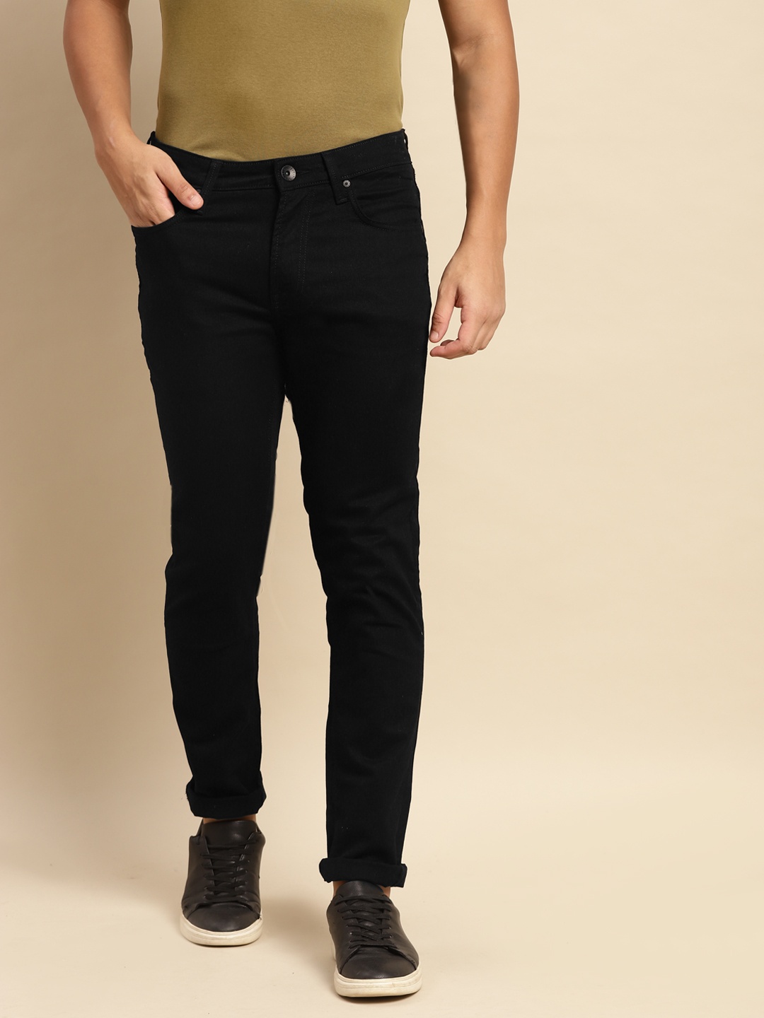 United Colors of Benetton Men Black Skinny Fit Stretchable Jeans