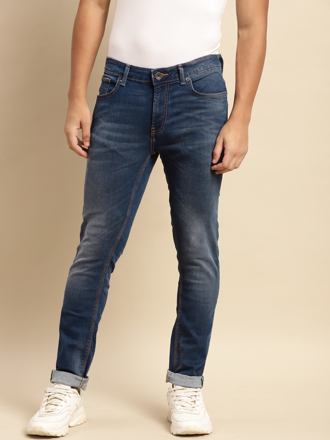 United Colors of Benetton Men Blue Skinny Fit Stretchable Jeans