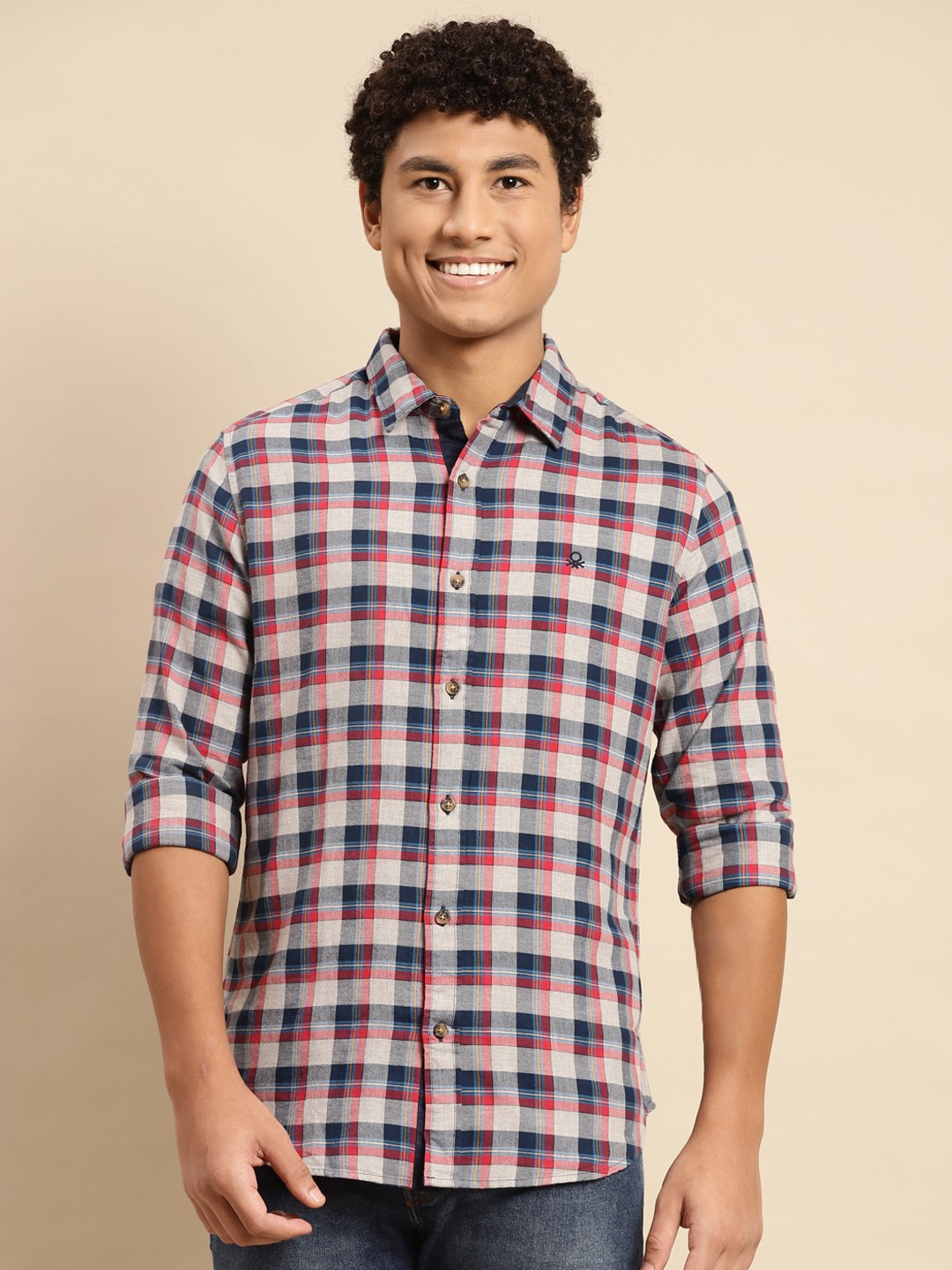 United Colors of Benetton Men Grey Melange Pure Cotton Tartan Checked Casual Shirt
United Colors of Benetton Men Grey Melange Pure Cotton Tartan Checked Casual Shirt