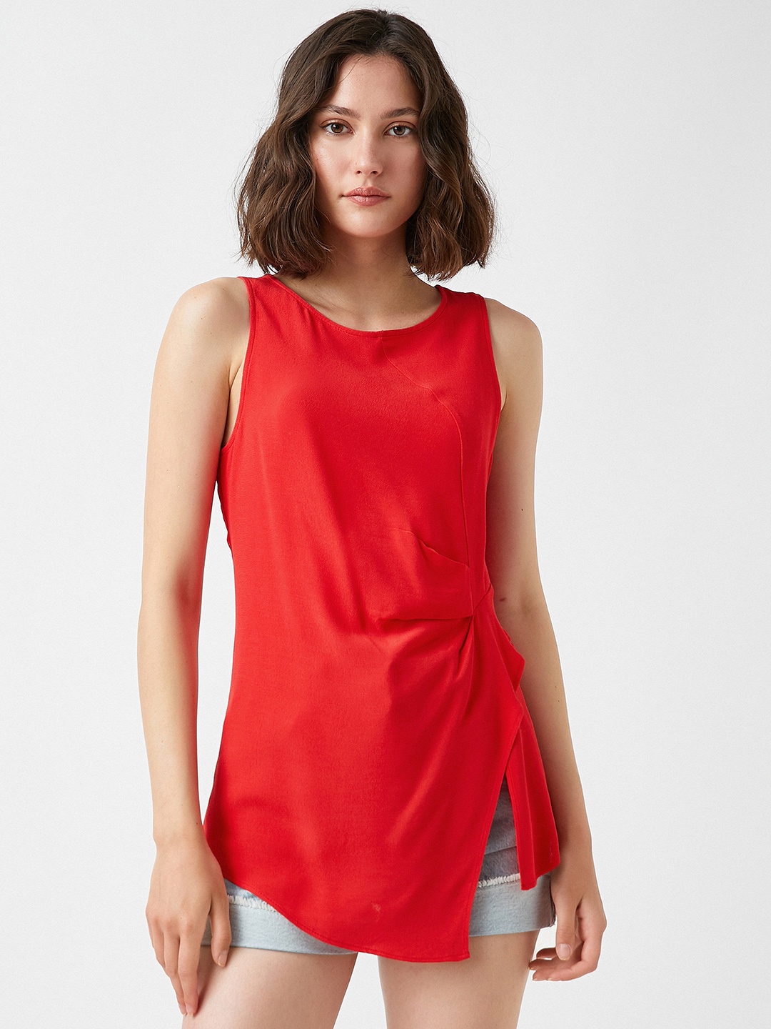 Koton Red Solid Top