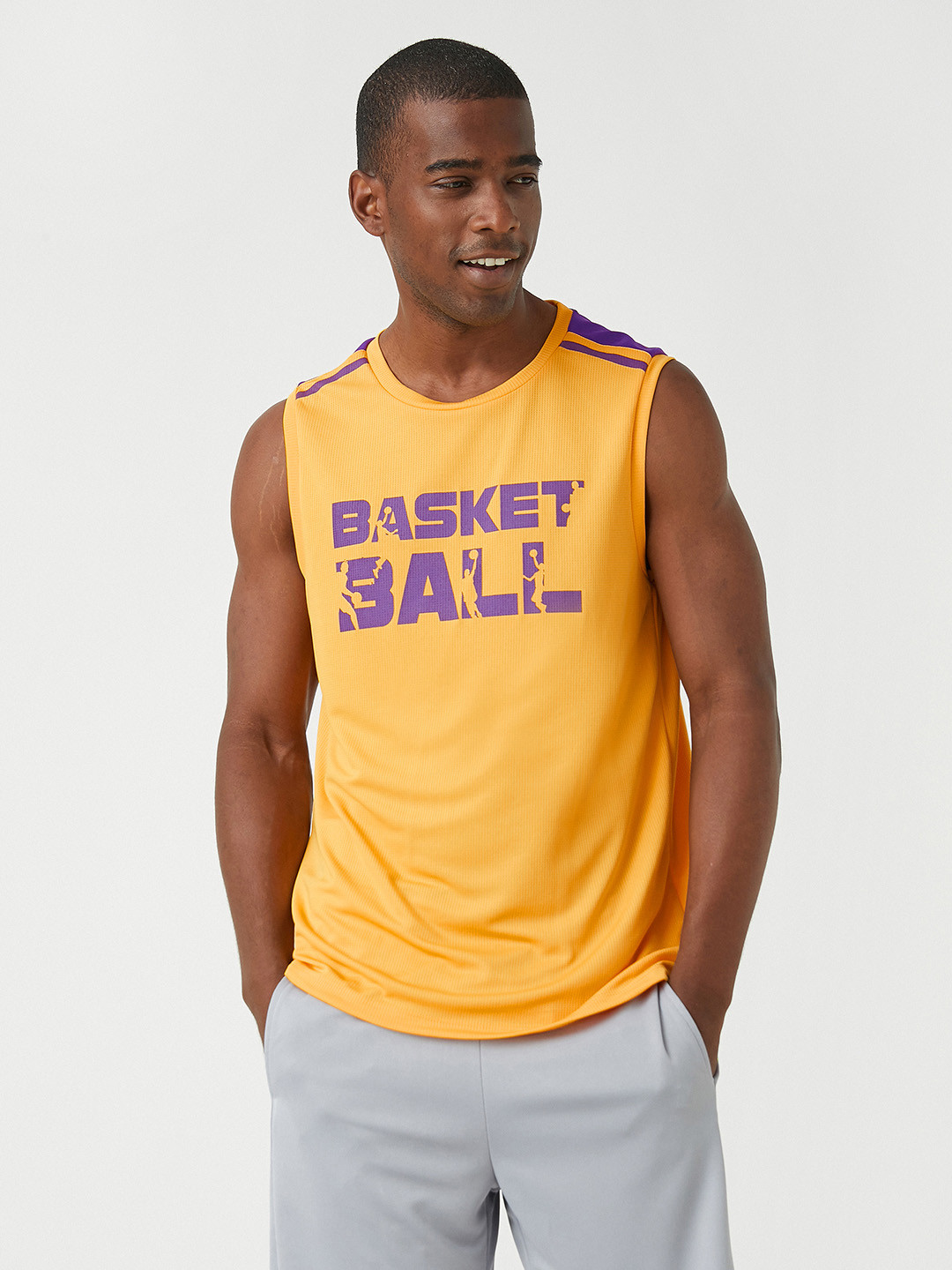 Koton Men Yellow & Purple Typography Printed T-shirt 
Koton Men Yellow & Purple Typography Printed T-shirt