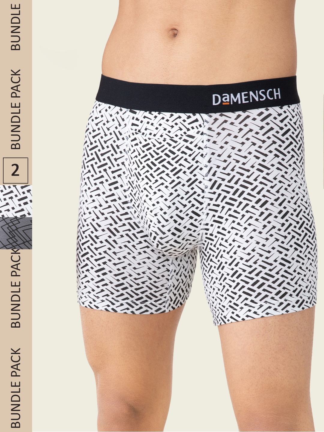 DaMENSCH Pack of 2 DEO-SOFT Printed Premium Egyptian Cotton-Modal Blend Trunk, White
DaMENSCH Pack of 2 DEO-SOFT Printed Premium Egyptian Cotton-Modal Blend Trunk, White