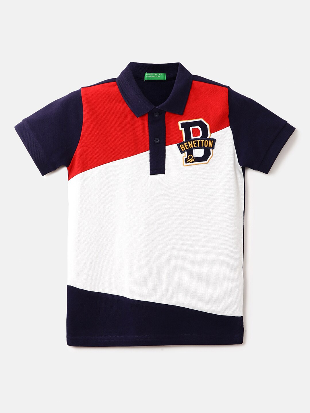 United Colors of Benetton Boys Navy Blue Colourblocked Polo Collar T-shirt
United Colors of Benetton Boys Navy Blue Colourblocked Polo Collar T-shirt
