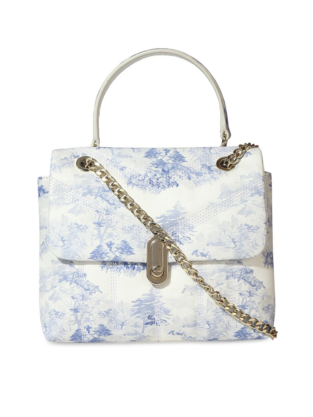 Ted Baker White Textured Leather Structured Satchel with Quilted 
Ted Baker White Textured Leather Structured Satchel with Quilted