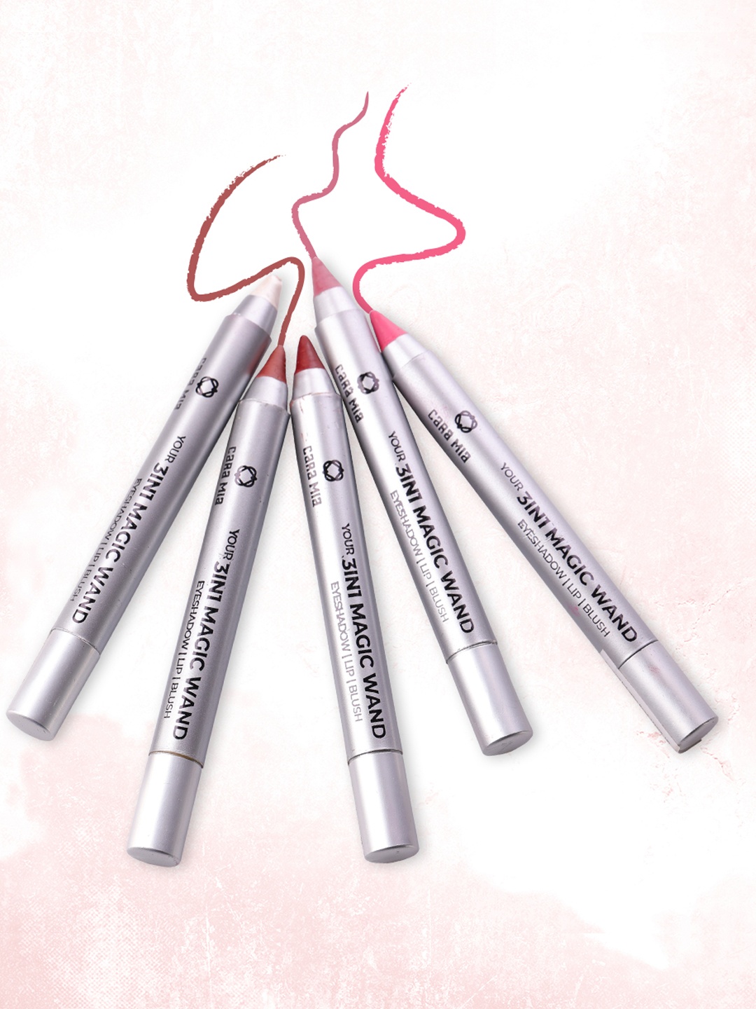 CARA MIA Set of 5 Multi Purpose 3 In 1 Magic Wand Lipstick Blush & Eyeshadow - 3.5 g Each, Pink
CARA MIA Set of 5 Multi Purpose 3 In 1 Magic Wand Lipstick Blush & Eyeshadow - 3.5 g Each, Pink