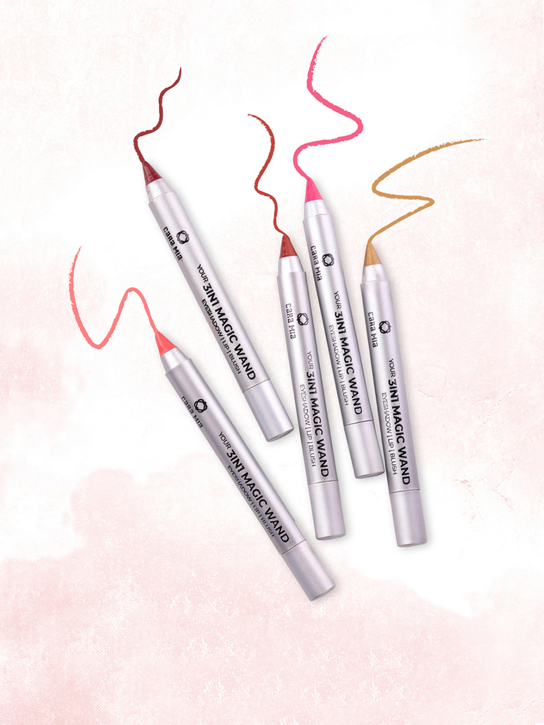 CARA MIA Set of 5 Multi Purpose 3 In 1 Magic Wand Lipstick Blush & Eyeshadow - 3.5 g Each, Pink
CARA MIA Set of 5 Multi Purpose 3 In 1 Magic Wand Lipstick Blush & Eyeshadow - 3.5 g Each, Pink