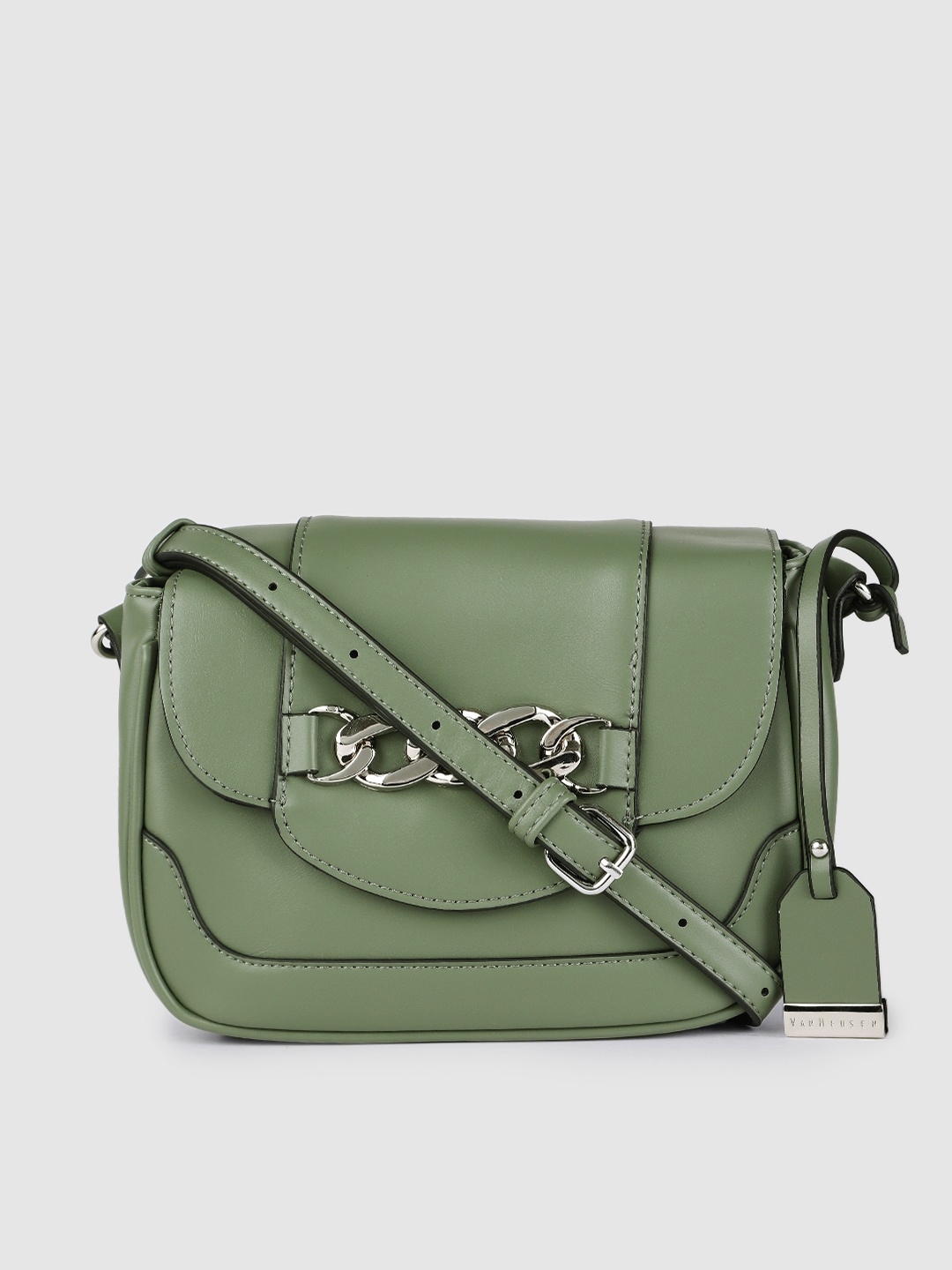 Van Heusen Green Solid PU Regular Structured Sling Bag with Minimal Embellished Detail
Van Heusen Green Solid PU Regular Structured Sling Bag with Minimal Embellished Detail