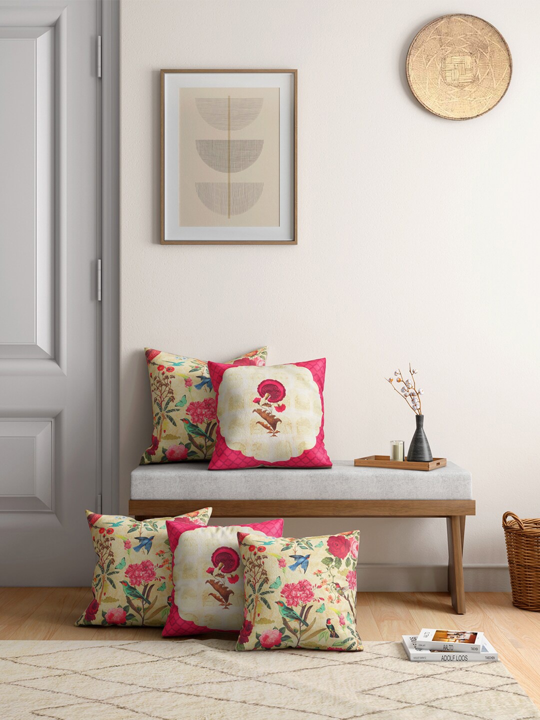 India Circus by Krsnaa Mehta Green Pack of 5 Ethnic Motifs Velvet Square Cushion Covers
India Circus by Krsnaa Mehta Green Pack of 5 Ethnic Motifs Velvet Square Cushion Covers