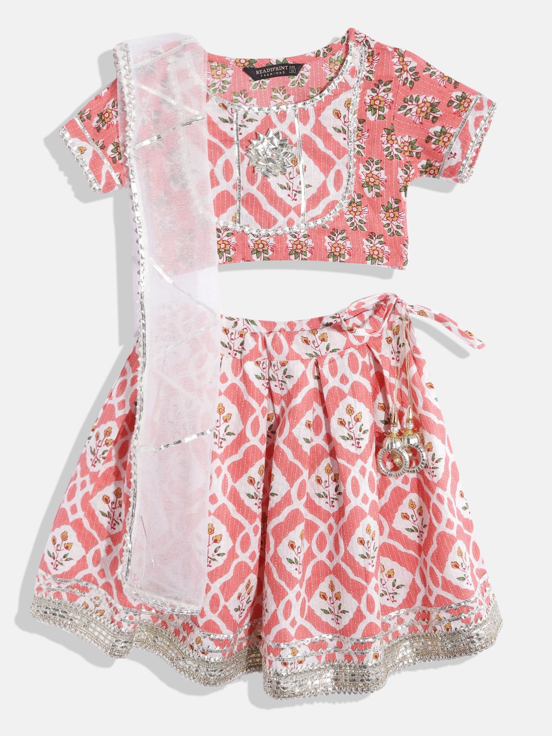 Readiprint Fashions Girls Pink & White Embellished Ready to Wear Lehenga & Blouse With Dupatta
Readiprint Fashions Girls Pink & White Embellished Ready to Wear Lehenga & Blouse With Dupatta