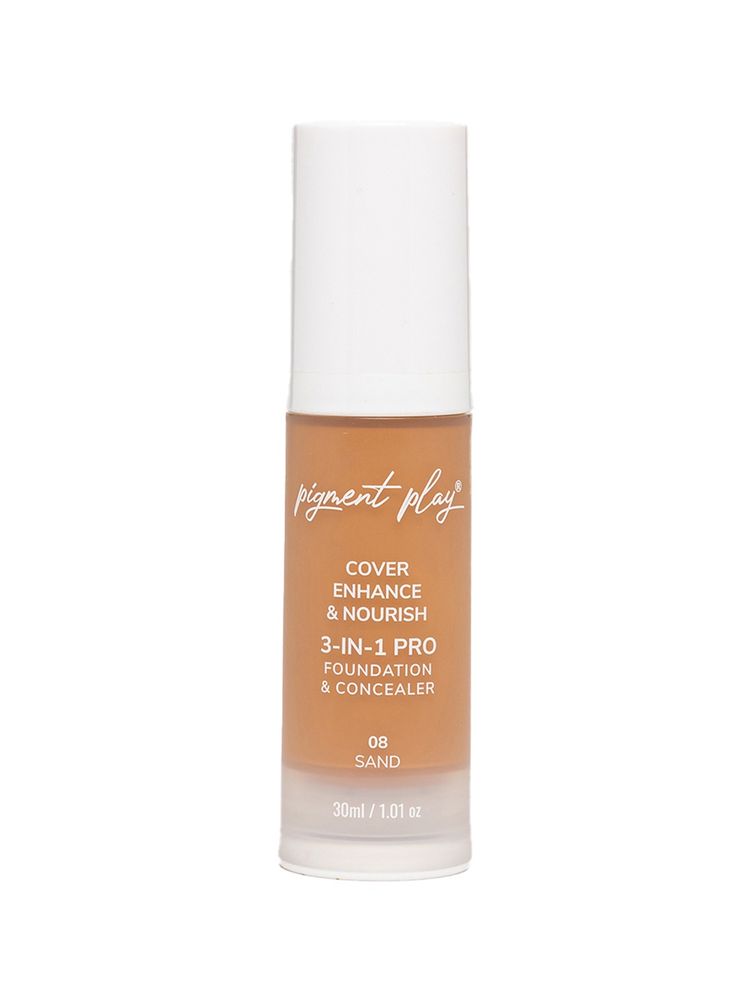 Pigment Play Cover Enhance & Nourish 3-In-1 Pro Foundation & Concealer 30ml - Sand 08, Brown
Pigment Play Cover Enhance & Nourish 3-In-1 Pro Foundation & Concealer 30ml - Sand 08, Brown