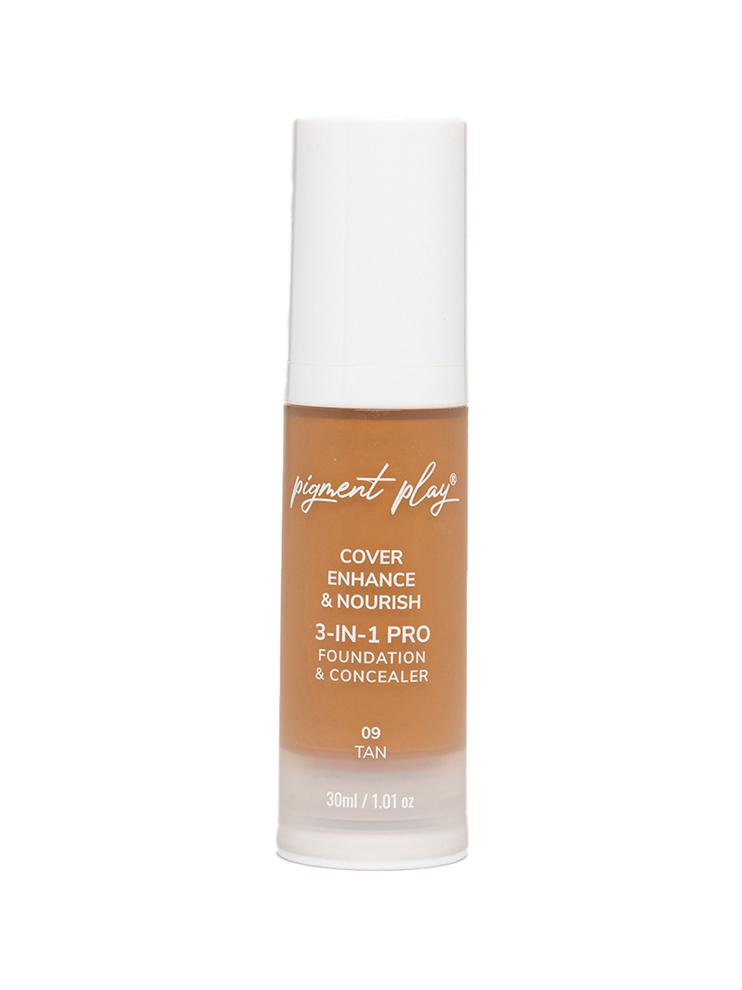 Pigment Play Cover Enhance & Nourish 3-In-1 Pro Foundation & Concealer 30ml - Tan 09
Pigment Play Cover Enhance & Nourish 3-In-1 Pro Foundation & Concealer 30ml - Tan 09