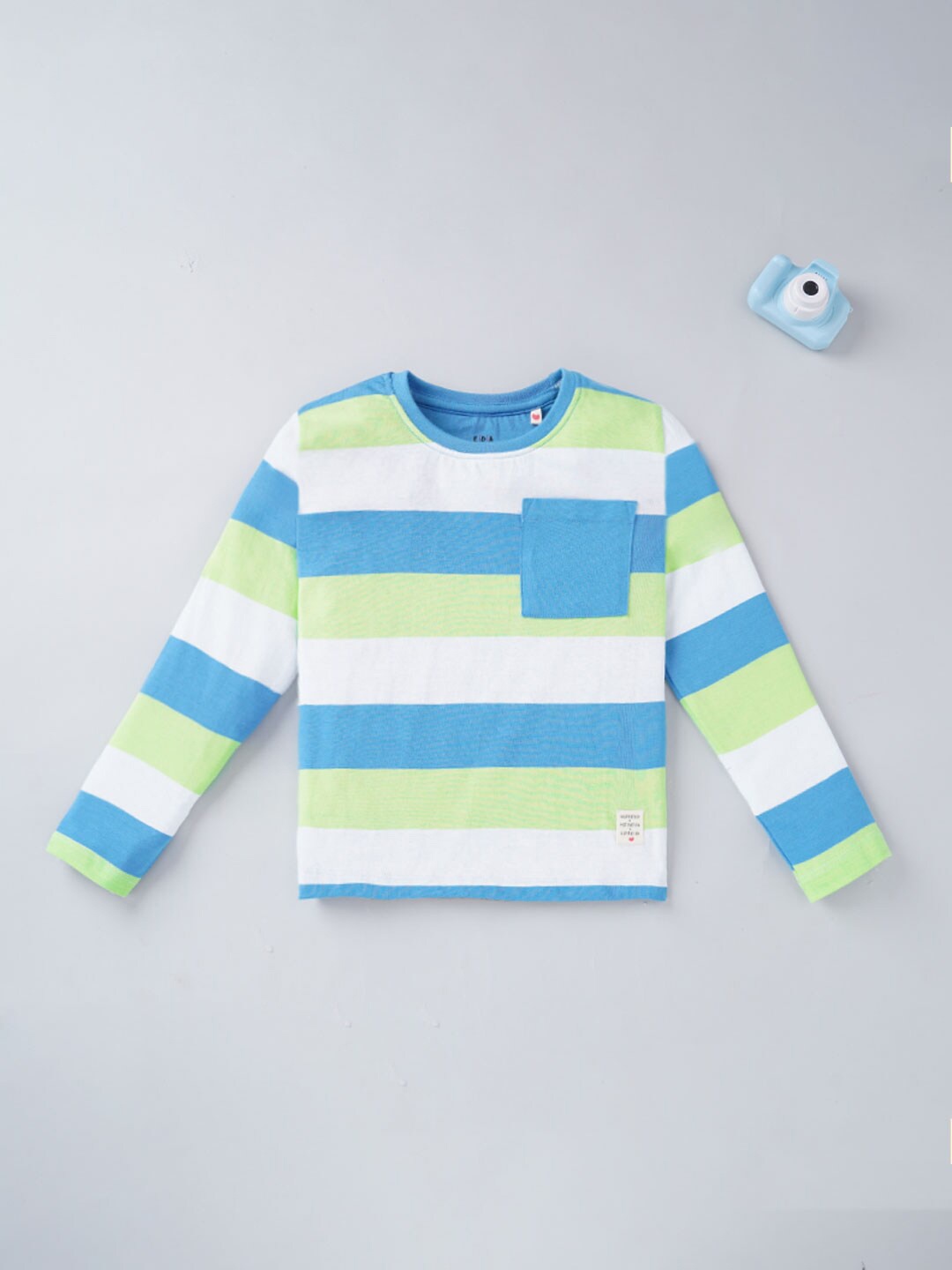 Ed-a-Mamma Boys Blue Striped T-shirt