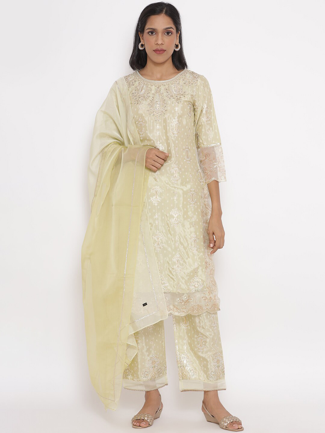 WISHFUL Women Lime Green Ethnic Motifs Embroidered Kurta with Trousers & With Dupatta
WISHFUL Women Lime Green Ethnic Motifs Embroidered Kurta with Trousers & With Dupatta