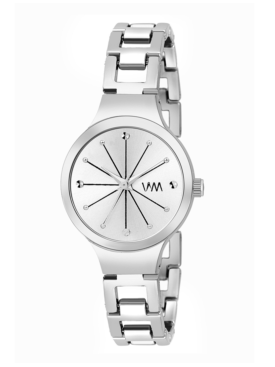 TIMESMITH Women Silver-Toned Embellished Dial & Silver Toned Stainless Steel Bracelet Style Straps Analogue Watch
TIMESMITH Women Silver-Toned Embellished Dial & Silver Toned Stainless Steel Bracelet Style Straps Analogue Watch