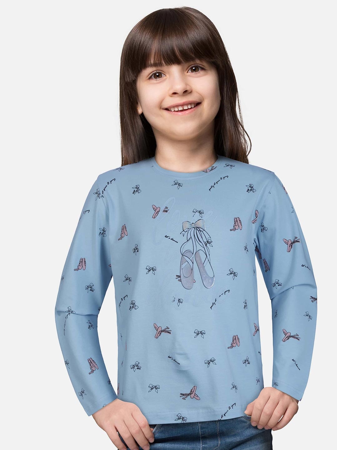 Gini and Jony Blue Printed Top