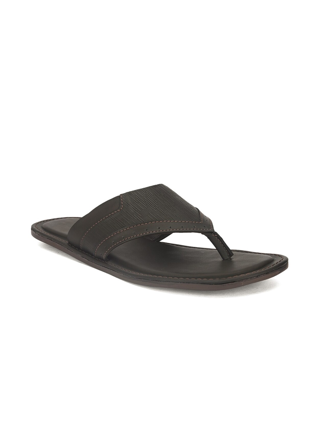 Ferraiolo Men Brown & Black Comfort Sandals