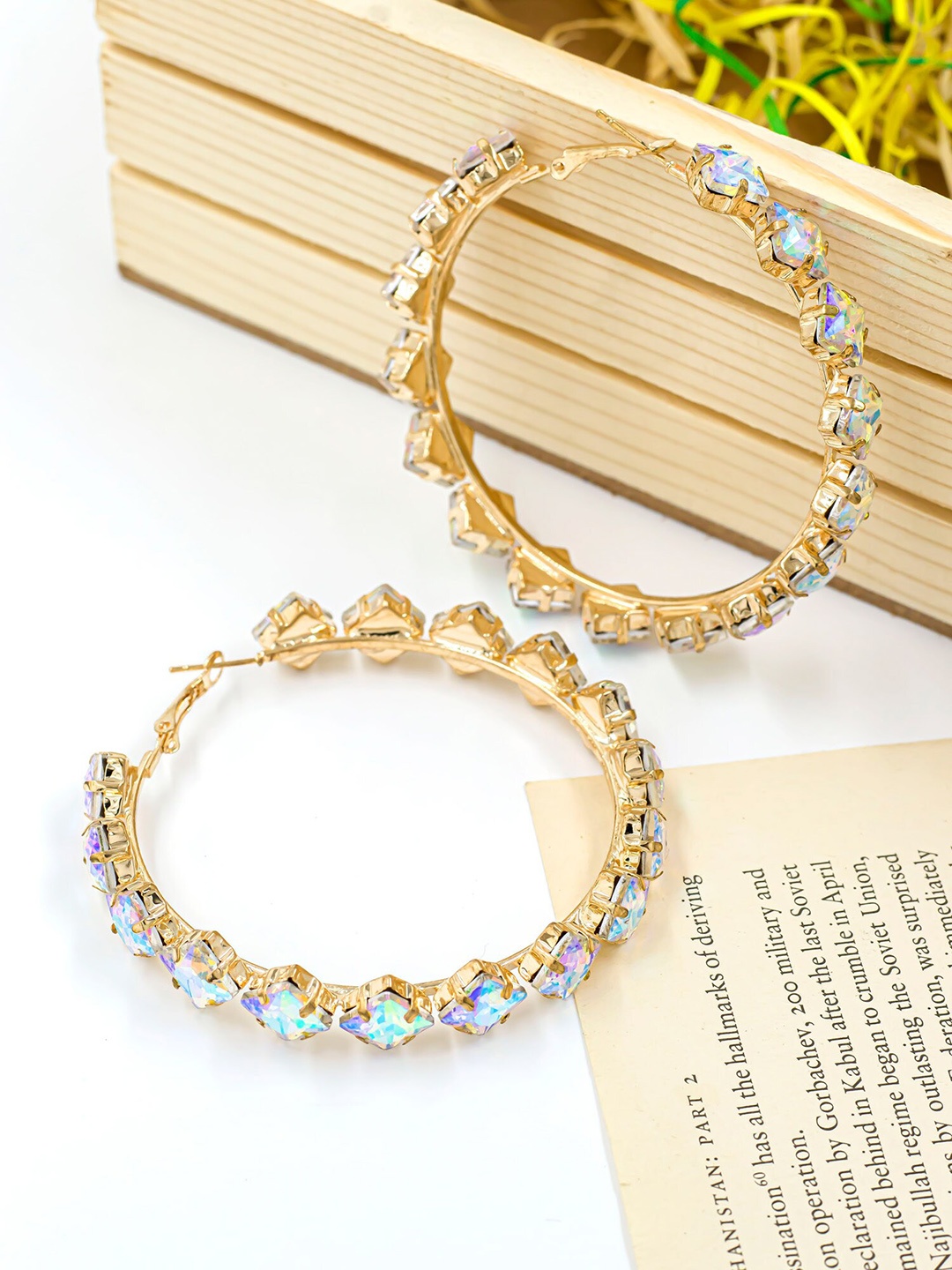 Bellofox Women Gold-Toned Circular Hoop Earrings