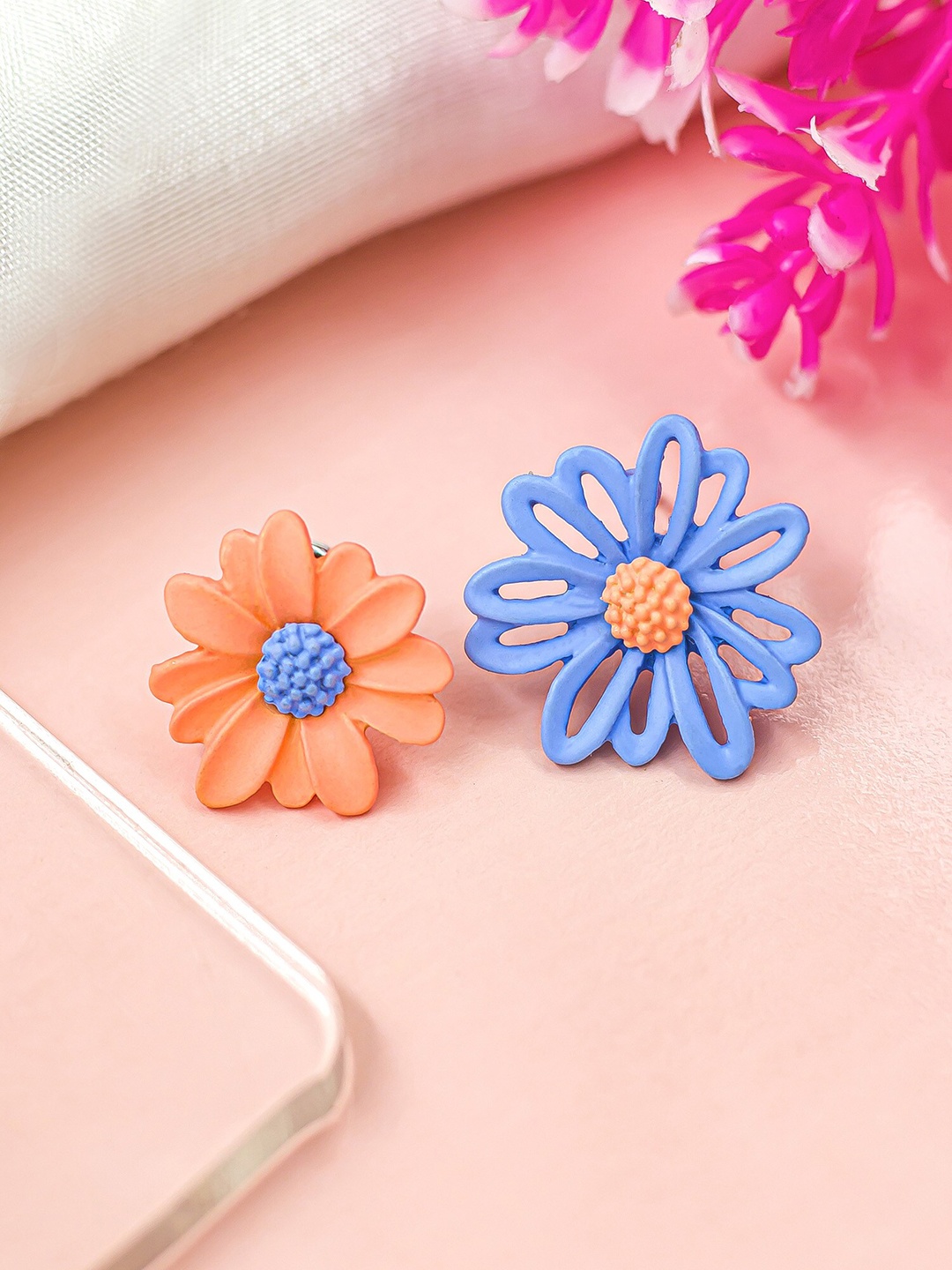Bellofox Pink Floral Studs Earrings