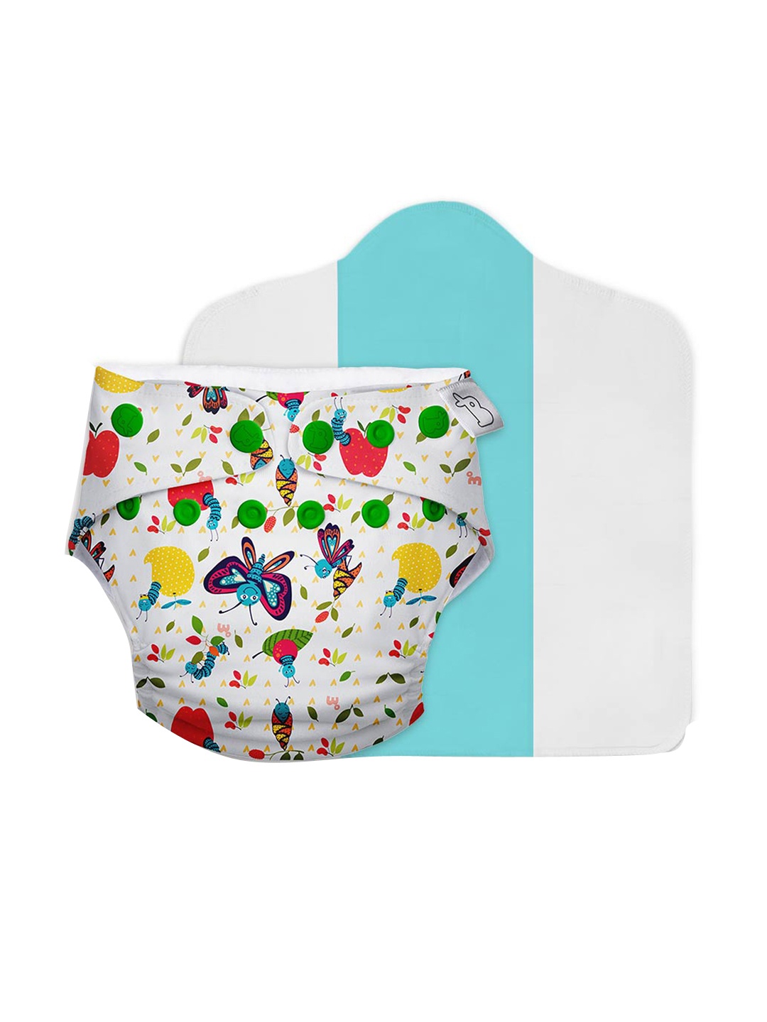 SuperBottoms Kids White Printed Reusable and Washable Cloth Sustainable Diaper & Dry Feel Magic Pad
SuperBottoms Kids White Printed Reusable and Washable Cloth Sustainable Diaper & Dry Feel Magic Pad