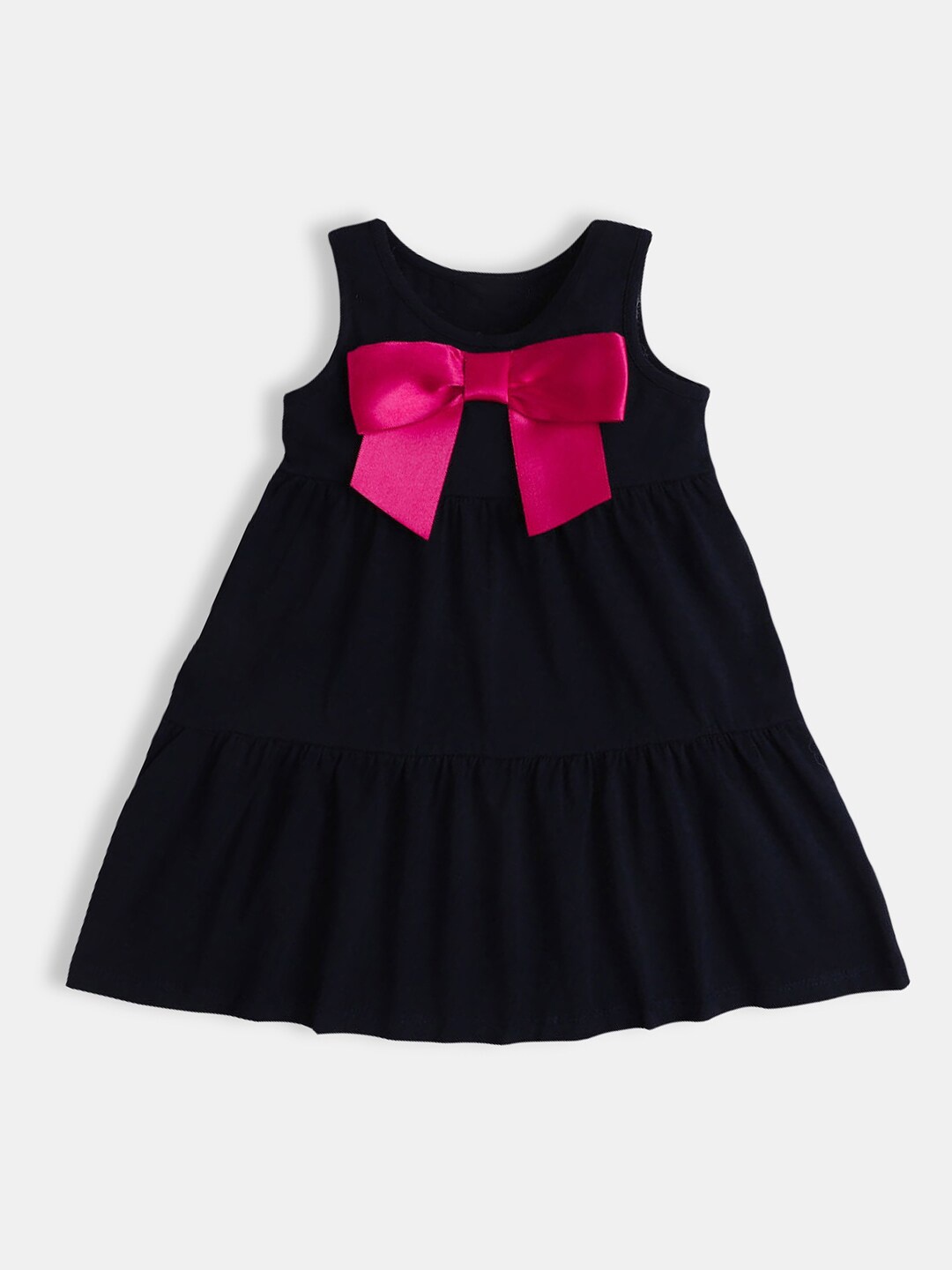 Hopscotch Navy Blue Peplum Dress
