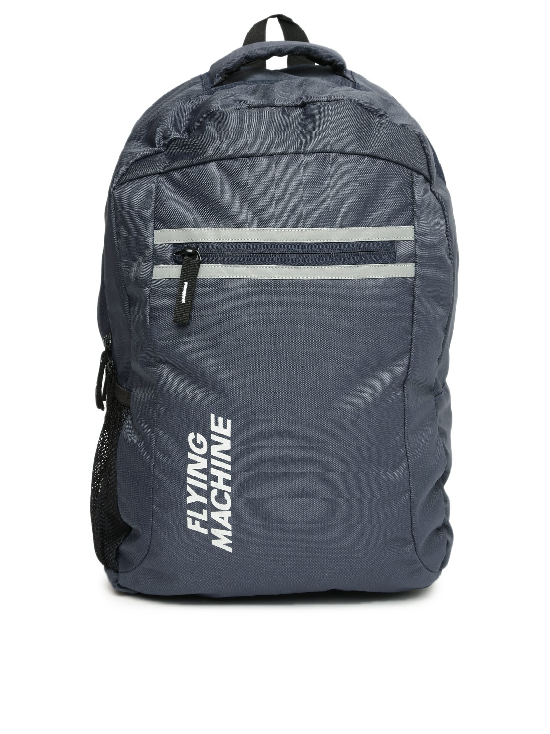 Flying Machine Men Navy Brand Logo Printed Backpack, Navy blue