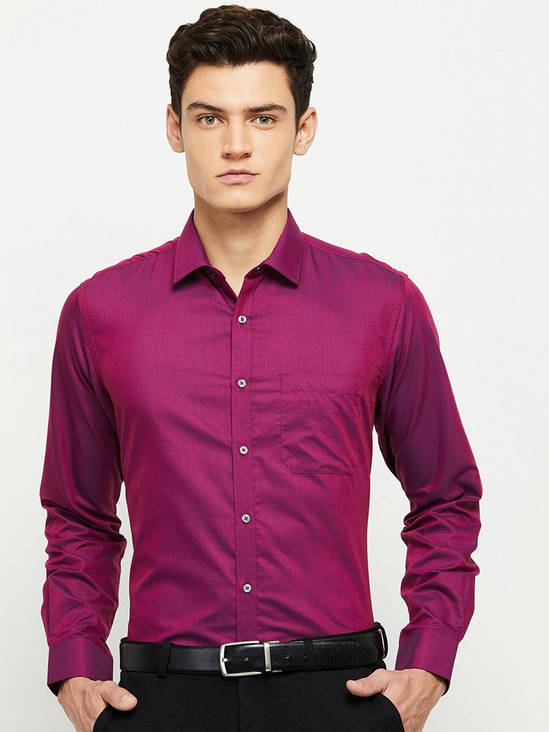 max Men Purple Casual Shirt