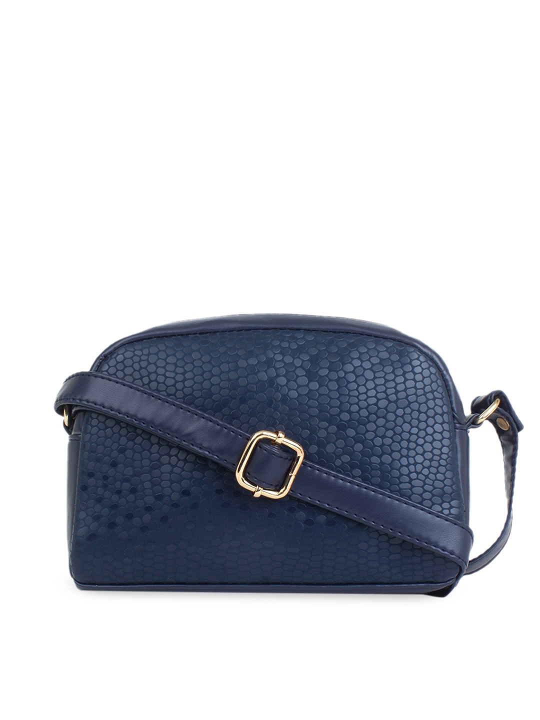 LEGAL BRIBE Blue Textured PU Structured Sling Bag