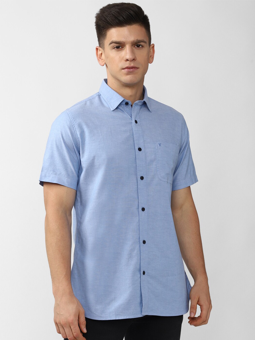 Van Heusen Sport Men Blue Slim Fit Casual Shirt