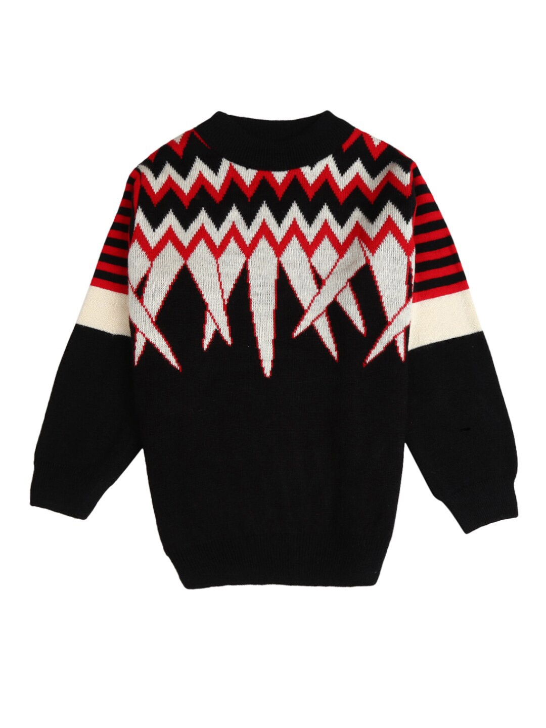 V-Mart Boys Black Printed Sweatshirt